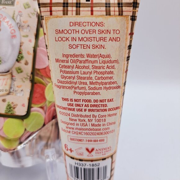 Holiday Bath Bundle Christmas Orange Bath Confetti & Candy Cane Hand Cream - Picture 4 of 7